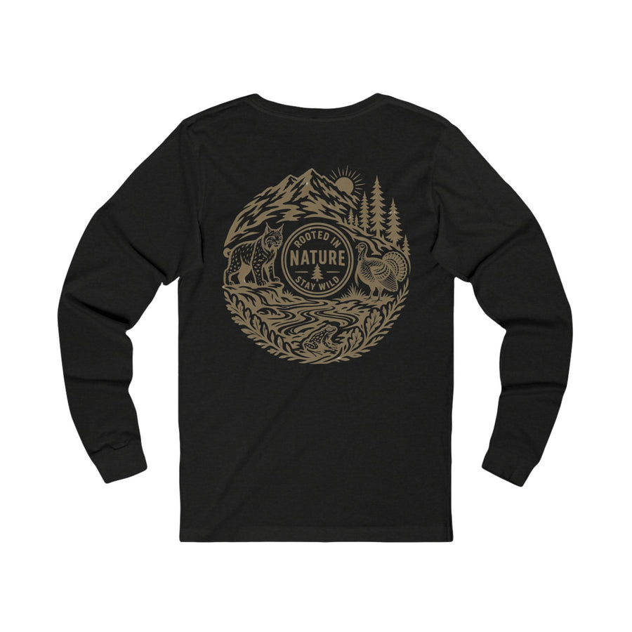 T-Shirt Long-sleeve - ANCO - WMWildlife Bobcat and Turkey