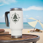 Travel Mug — Compass Pine Stainless Steel 14oz Insulated Travel Mug with Handle