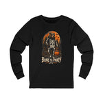 Adult - Halloween "Bone to Party" Long Sleeve Tee – Skeleton Dog Pumpkin Graphic
