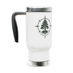 Travel Mug — Compass Pine Stainless Steel 14oz Insulated Travel Mug with Handle