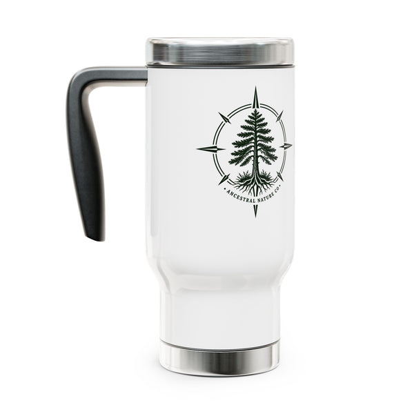 Travel Mug — Compass Pine Stainless Steel 14oz Insulated Travel Mug with Handle