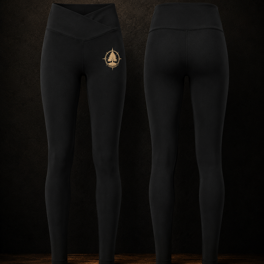 Floral Dream Yoga Leggings — Luxe High-Waist Activewear for Women back view