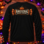 Youth Long Sleeve Tee — Night Shift Raccoon Skeleton Graphic