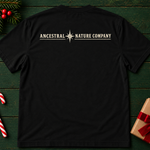 Camping Camper T-Shirt — Vintage Trailer, Campfire & Snowy Forest Graphic